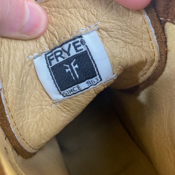 Frye Tyler Lace Up Cognac Leather Boots - Women’s Size 9D (3486070-COG) - Picture 9 of 15